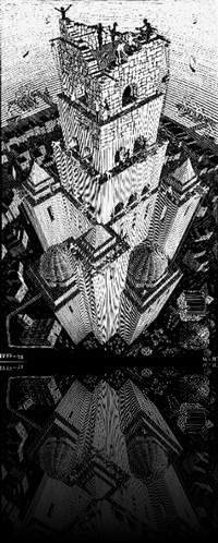 La tour de Babel (xylogravure  - 622x386 - 1928)